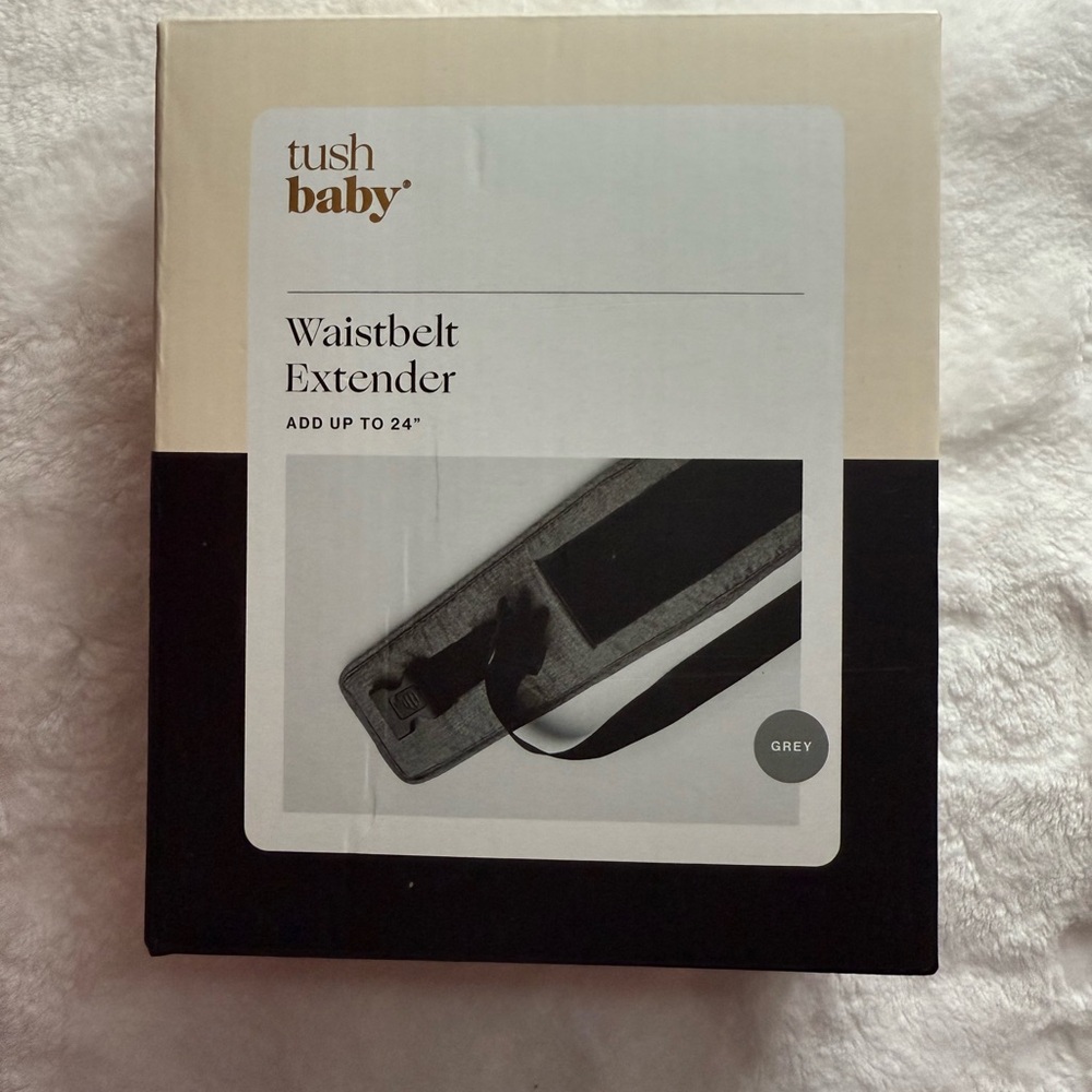 Tush Baby Waistbelt Extender - Black and Gray